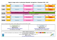 Emploi du temps 2026 2027 _ Coordonnées SEJ et directeurs écoles élémentaires Beaudo et Vercin