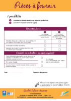 FICHE PIECES A FOURNIR