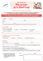 Formulaire inscription vide-grenier saint loup 2026